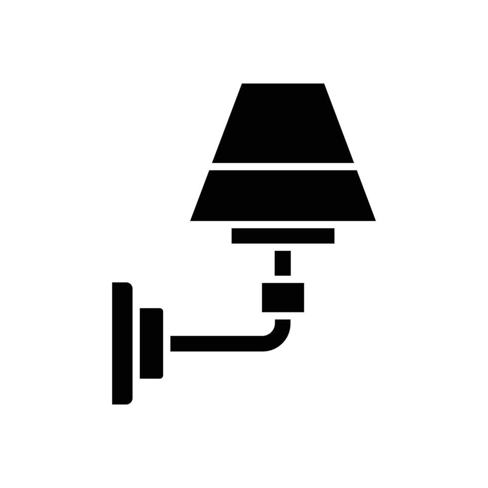 wall lamp icon vector design template in white background