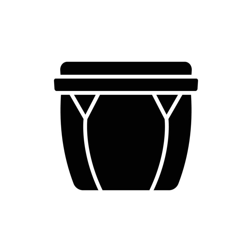 bongo drum icon vector design template in white background