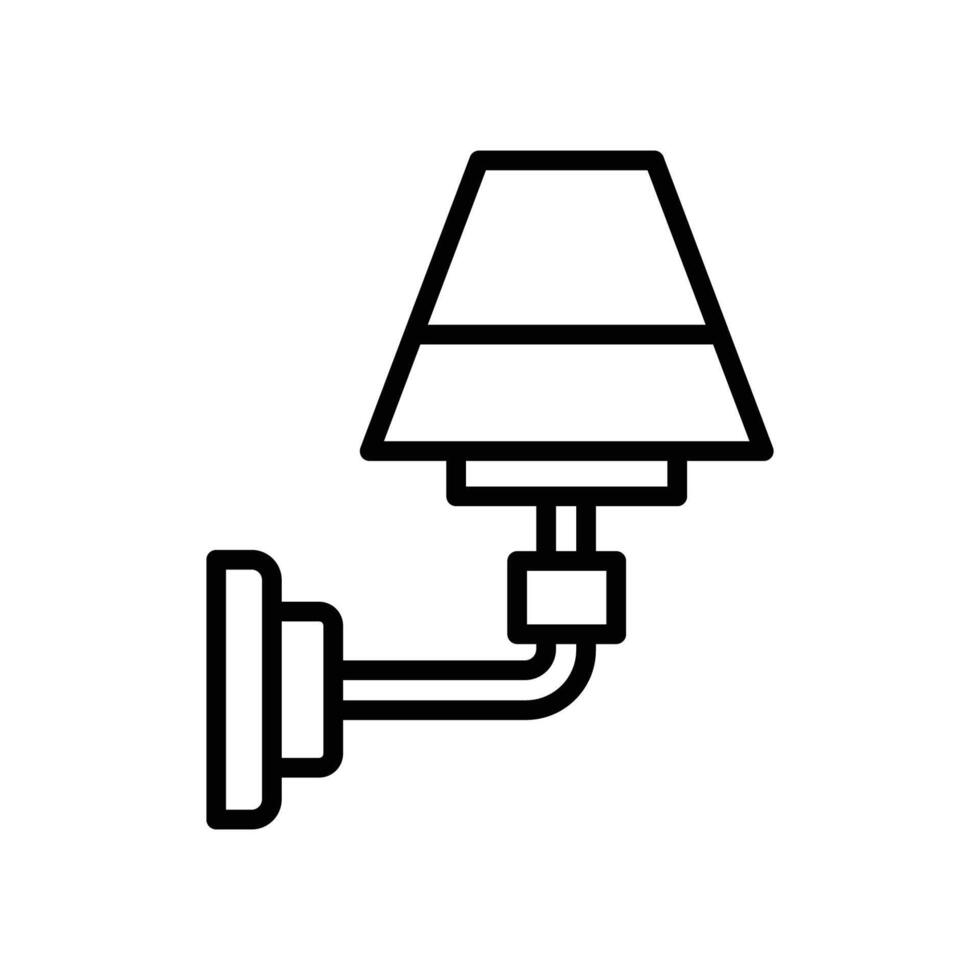 wall lamp icon vector design template in white background
