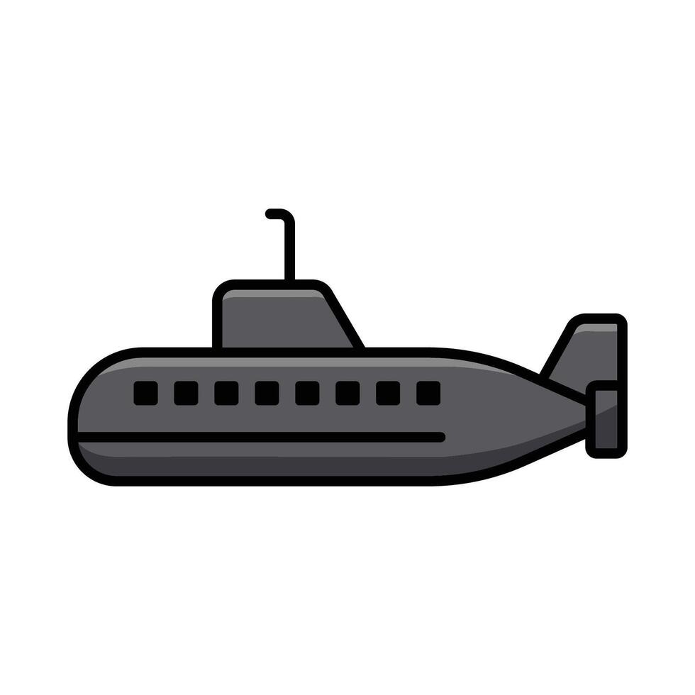 submarino icono vector diseño modelo en blanco antecedentes