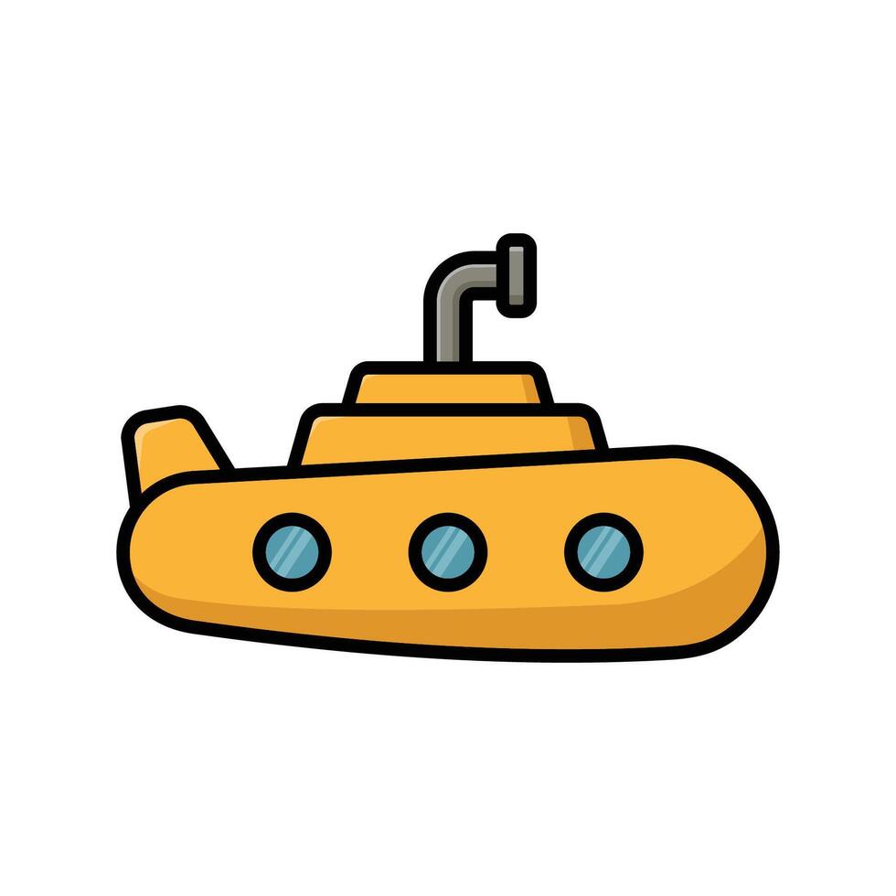 submarino icono vector diseño modelo en blanco antecedentes