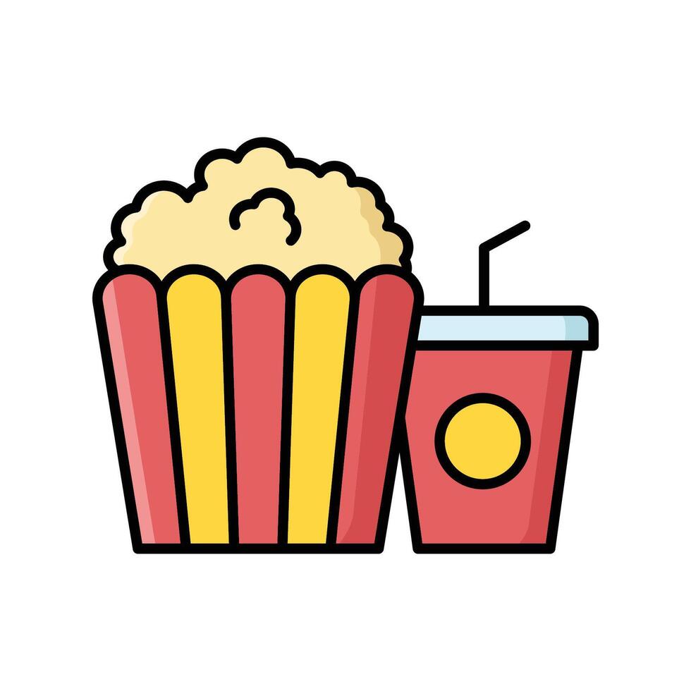 pop corn icon vector design template in white background