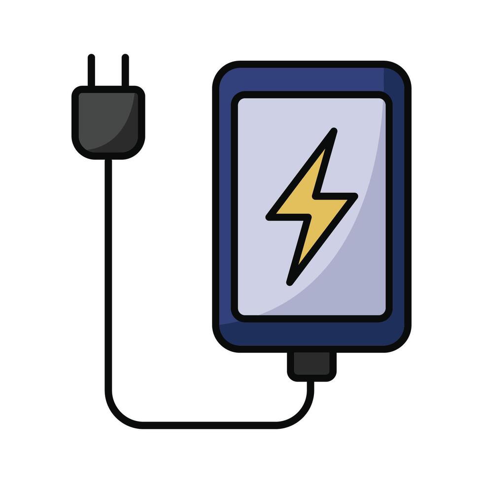 phone charger icon vector design template in white background