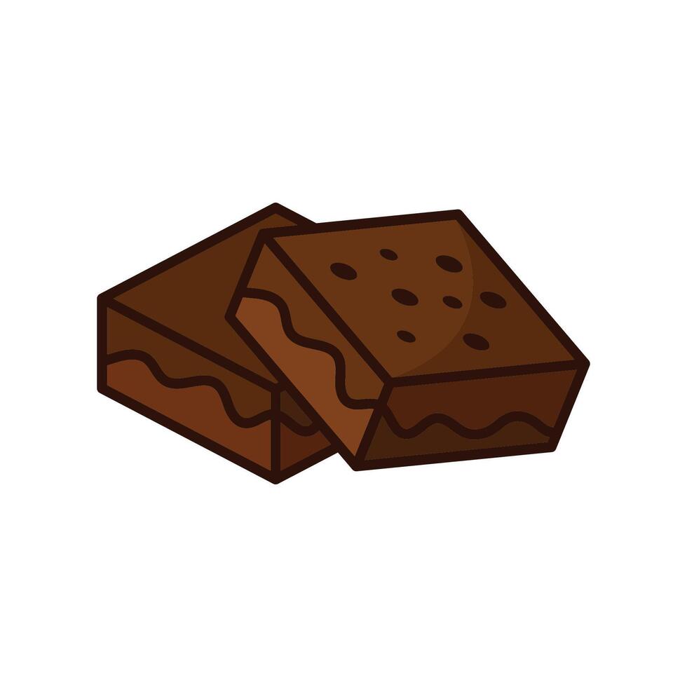 Brownies icono vector diseño modelo en blanco antecedentes