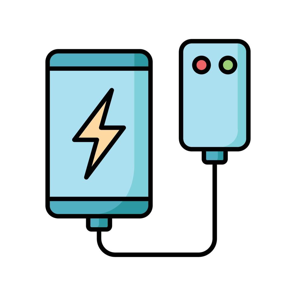 teléfono cargador icono vector diseño modelo en blanco antecedentes