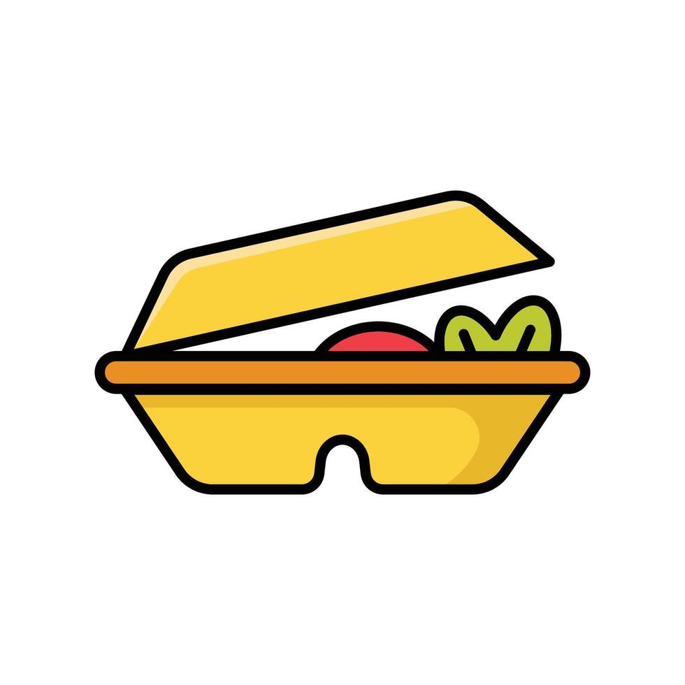 lunch box icon vector design template in white background