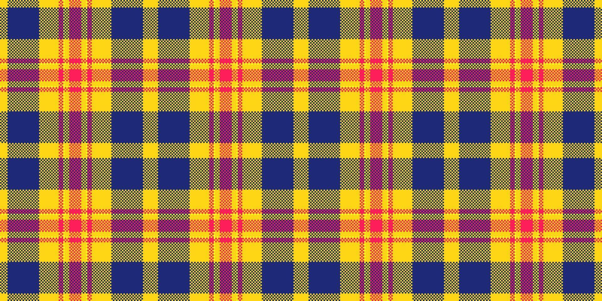 Trade plaid background pattern, softness textile check texture. Floor seamless tartan vector fabric in bright and blue colors.