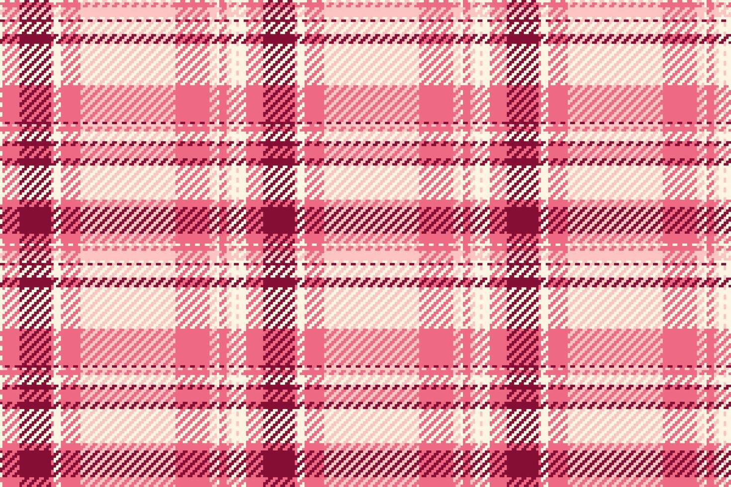Factory tartan vector plaid, tweed seamless pattern textile. Close-up background texture fabric check in red and old lace colors.