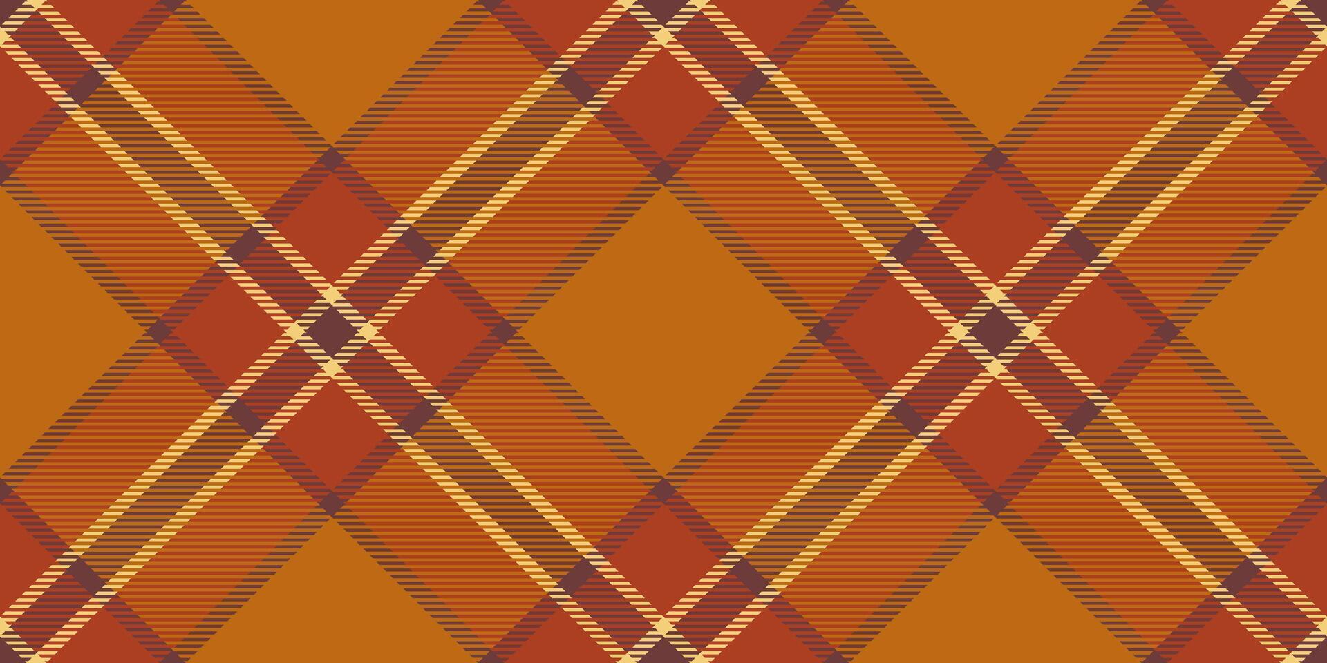 rasguño sin costura tartán patrón, grunge textil tartán vector. tira antecedentes tela cheque textura en rojo y naranja colores. vector