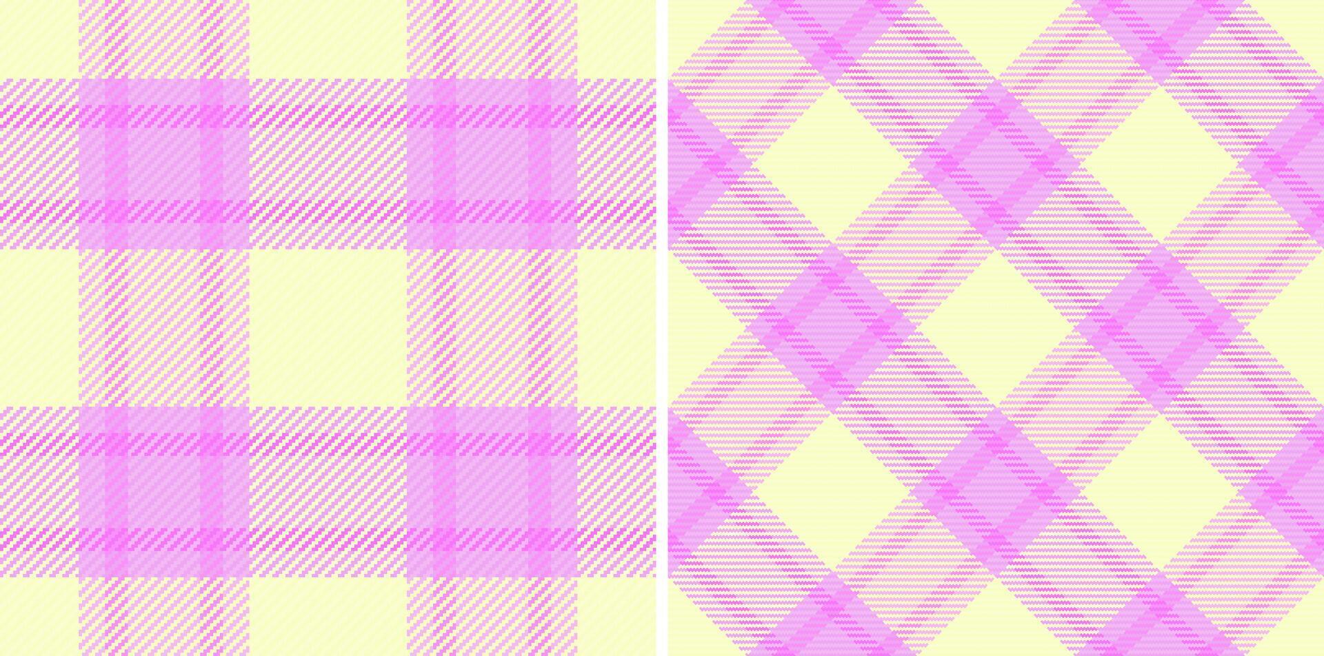 Tartan seamless check of textile plaid vector with a background pattern fabric texture. Set in light colors in fashion outfits for women.