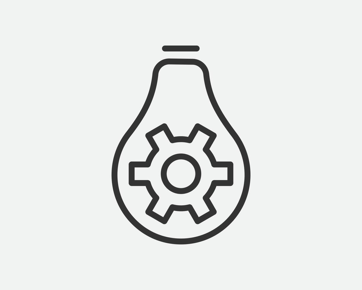 Light dimmer icon line trendy design. Electricity lamp saving energy sign. Black and white flat style. vector