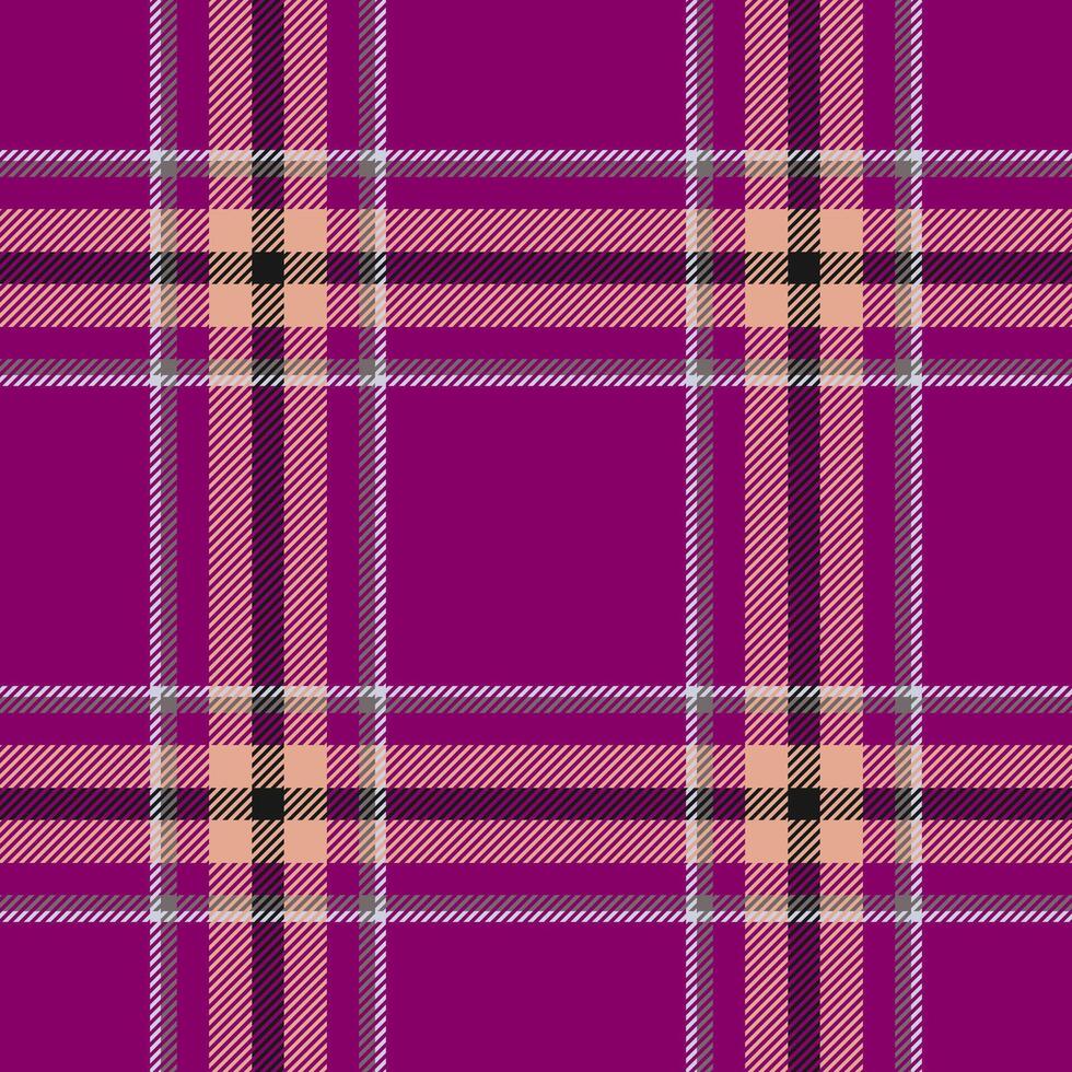 Plaid seamless pattern. Check fabric texture. Vector textile print.