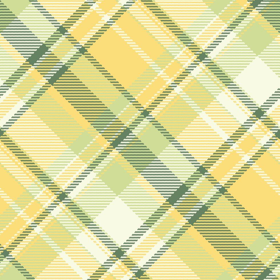 Pillow tartan pattern plaid, primary vector textile texture. Golf fabric seamless check background in yellow and old lace colors.