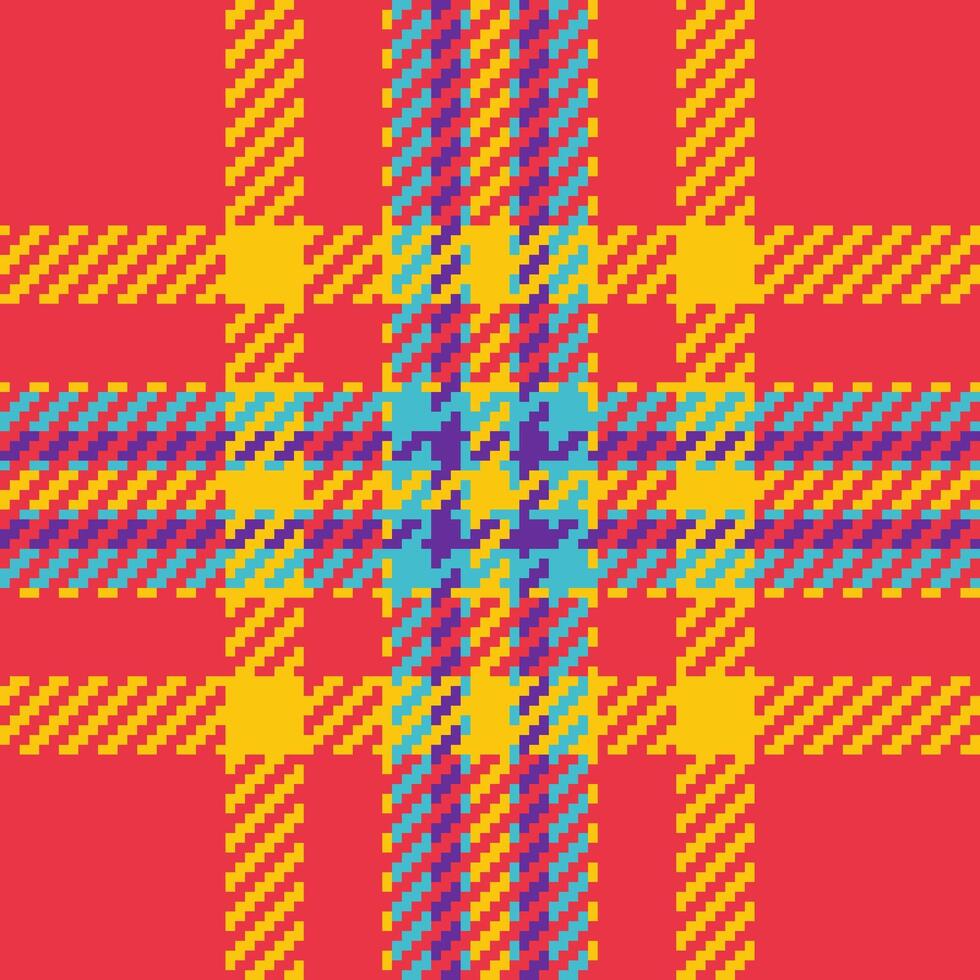 Textile design of textured plaid. Checkered fabric pattern swatch for shirt, dress, suit, wrapping paper print, invitation and gift card. vector