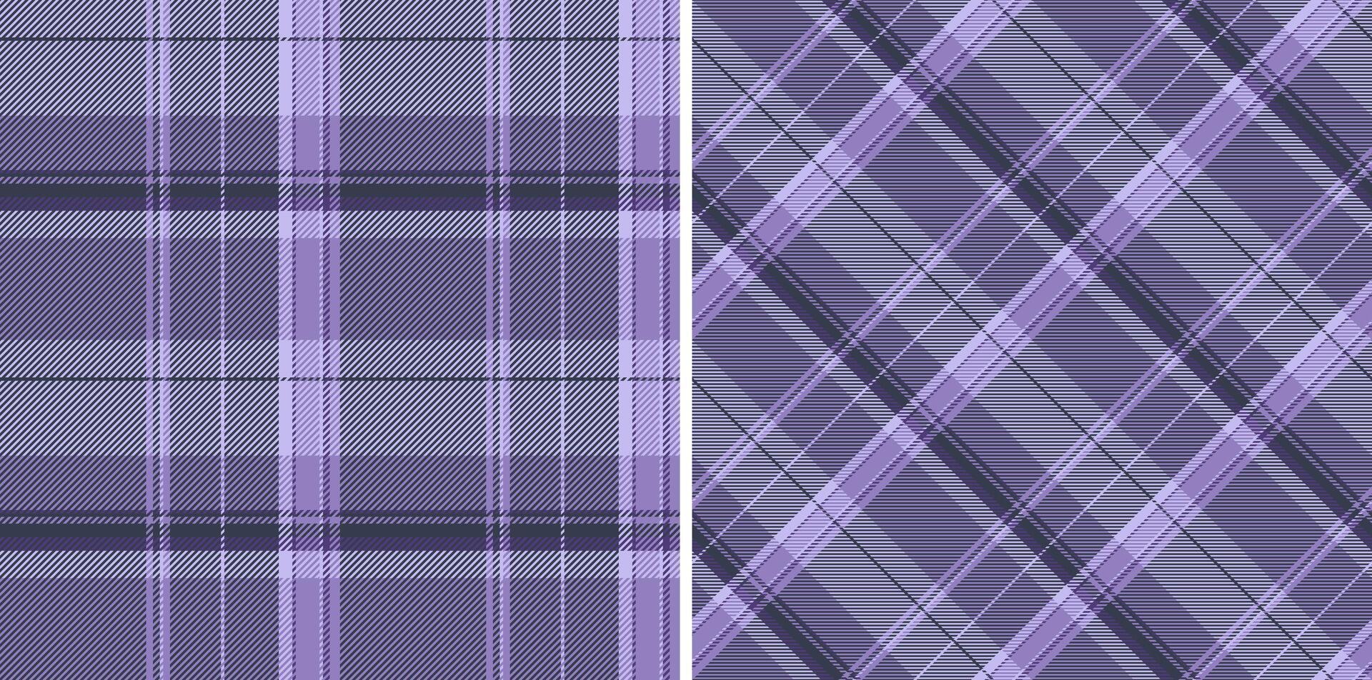 Plaid vector texture of seamless pattern textile with a tartan fabric background check. Set in space colors. Top fashion trends for the year.