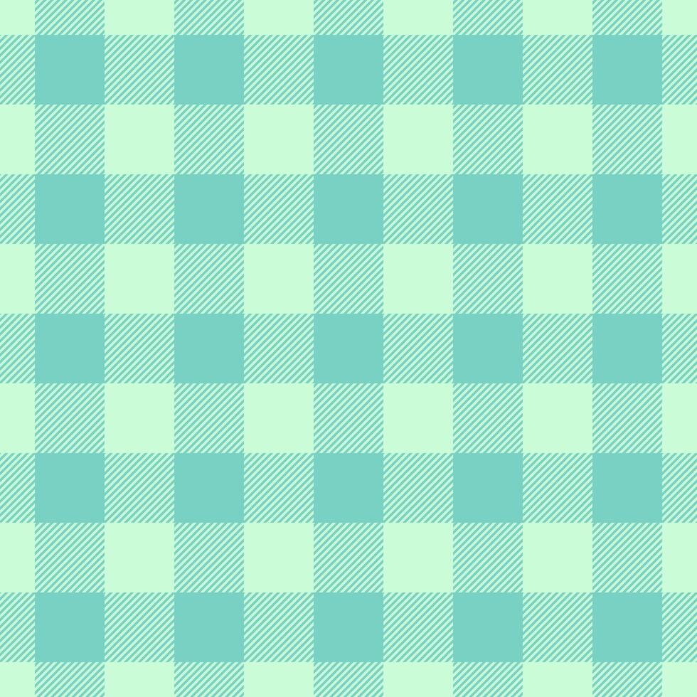 Halftone fabric vector background, short pattern check seamless. Quilt texture plaid tartan textile in light and teal colors.