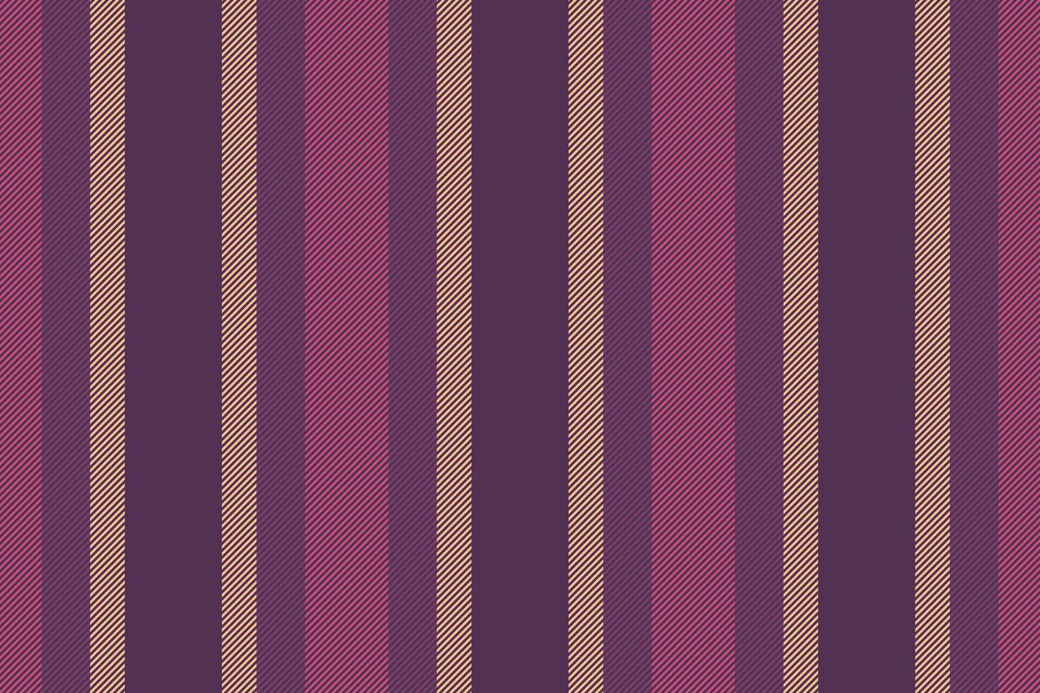 Mockup texture stripe background, christmas ornament seamless vector pattern. Unique fabric textile lines vertical in purple and pink colors.