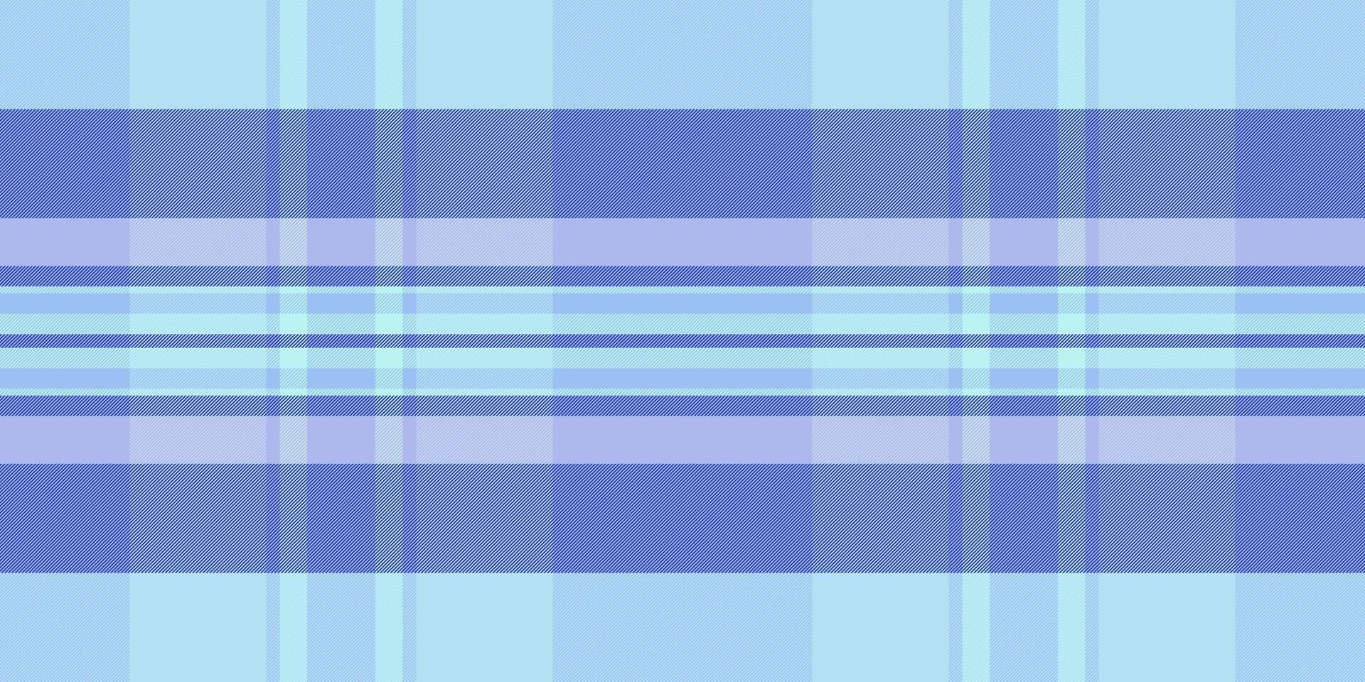 Geometrical textile texture vector, couch tartan fabric seamless. Light check plaid pattern background in blue and light colors. vector