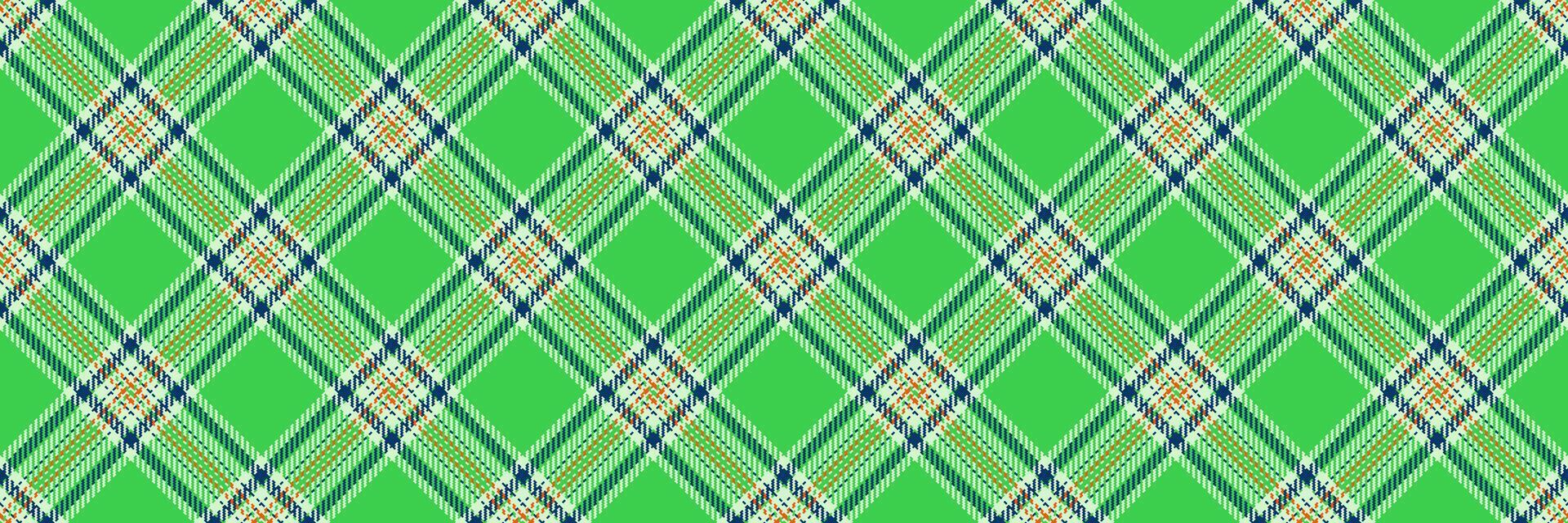 List tartan pattern seamless, art plaid vector texture. Stripe check fabric textile background in green and light colors.