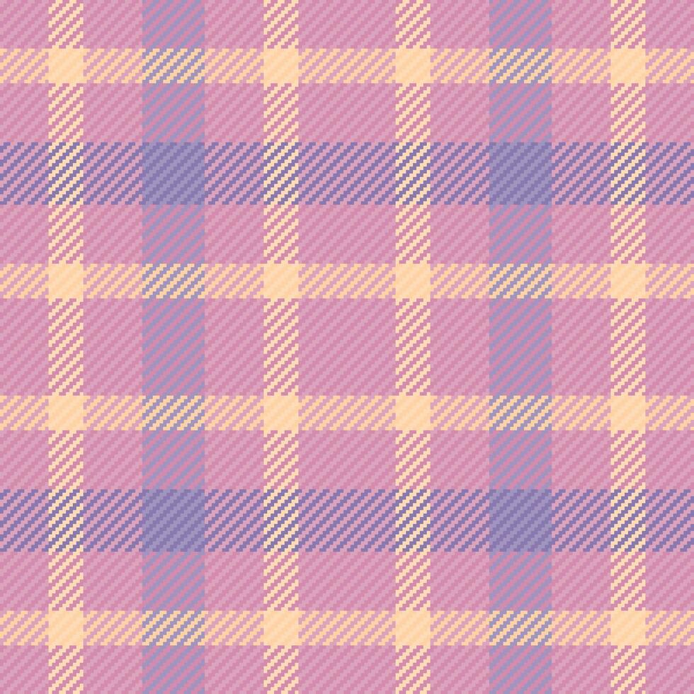 francés tartán sin costura vector, elegante cheque tela tartán. póster modelo textil antecedentes textura en ligero y rosado colores. vector