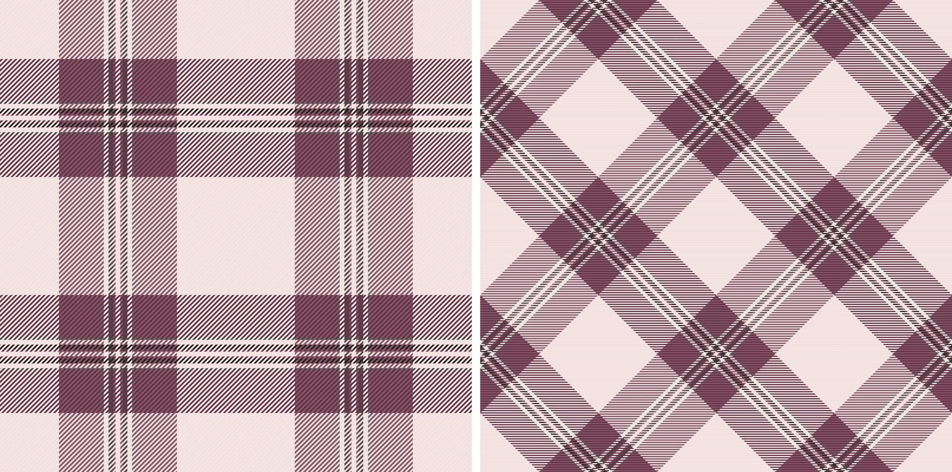 Tartan fabric pattern of textile background vector with a plaid check seamless texture. Set in fashionable colors. Herringbone patterns in fashion and design.