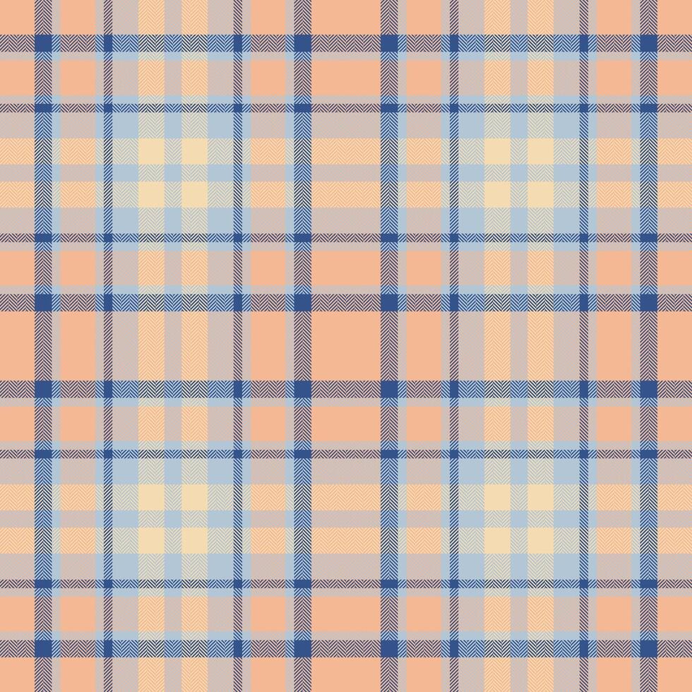 Plaid seamless pattern. Check fabric texture. Vector textile print.