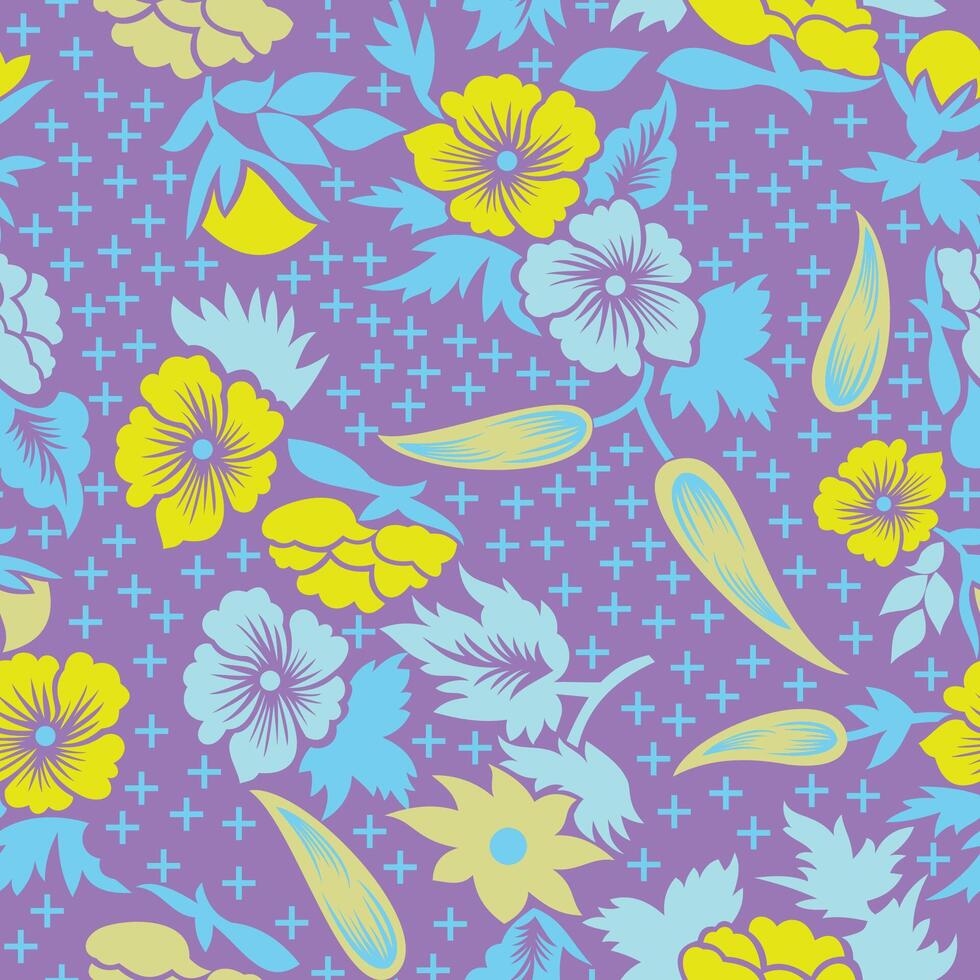 Floral geometric texture textile, wrapping, fabric, package, cover vector