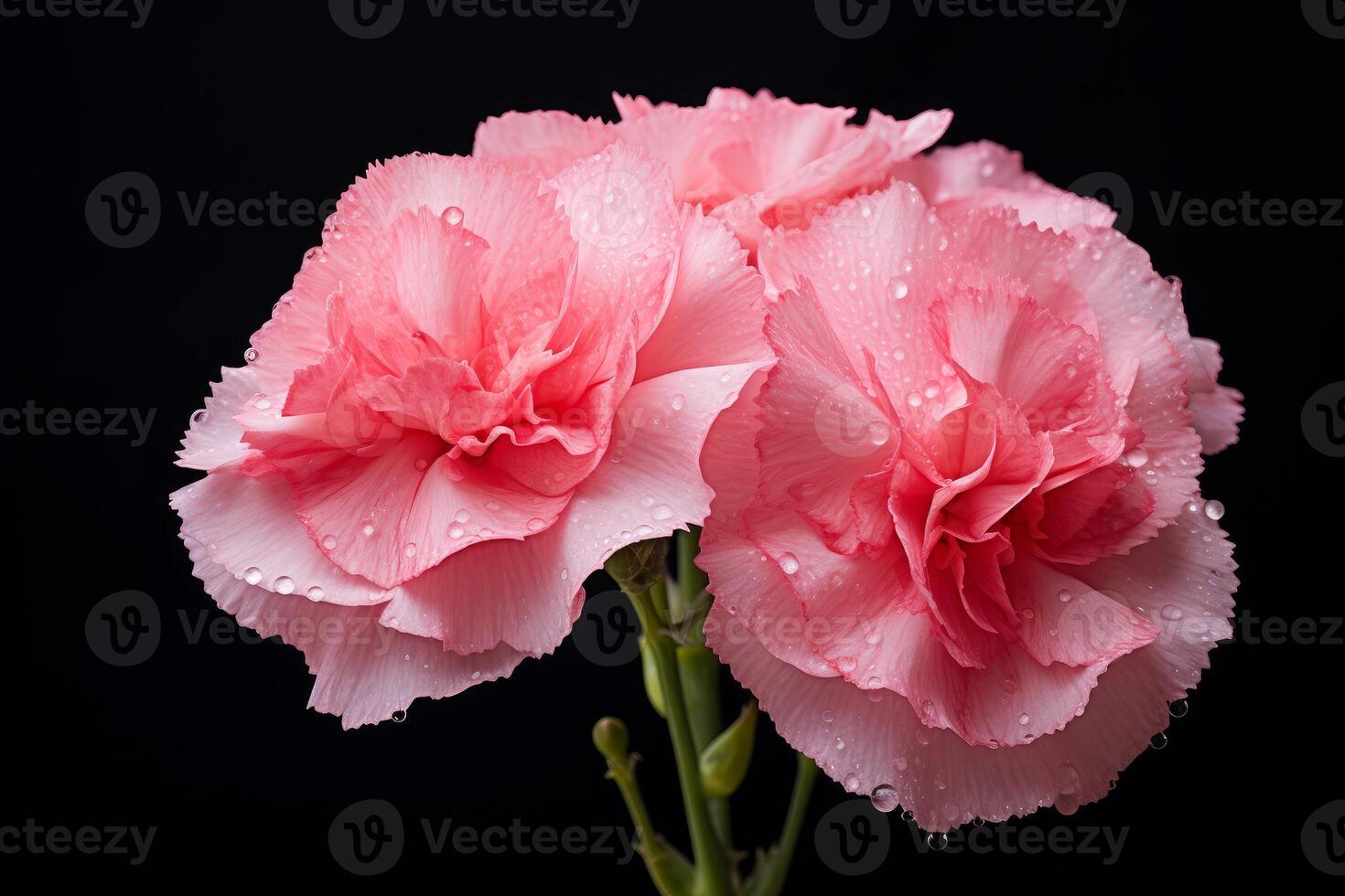 AI generated Vibrant Pink carnation. Generate Ai photo