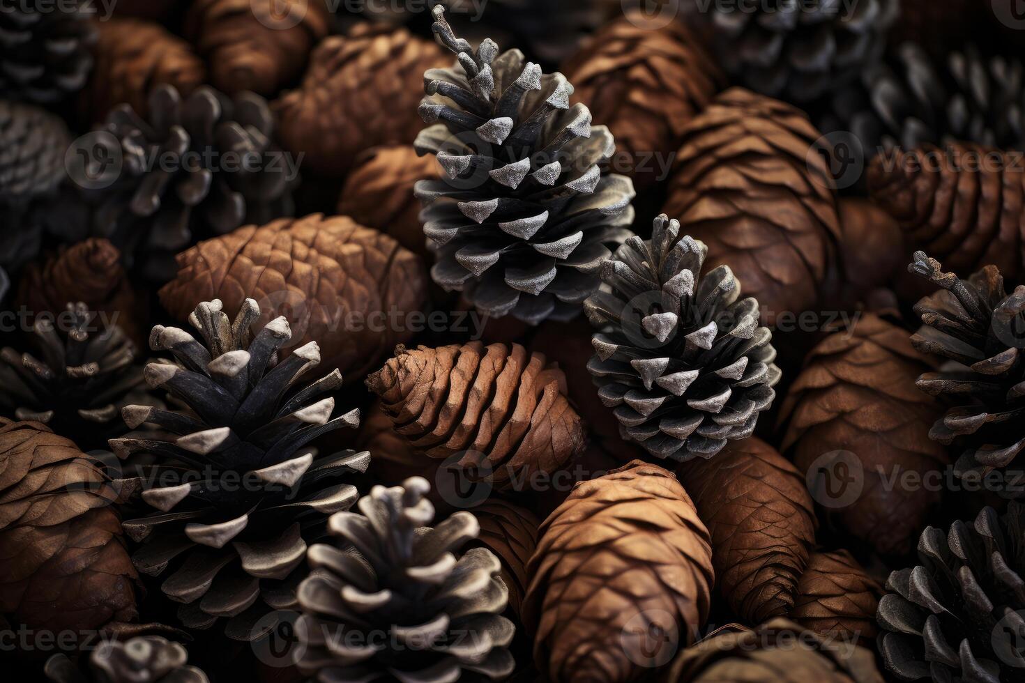 AI generated Majestic Pine cone fir tree. Generate Ai photo