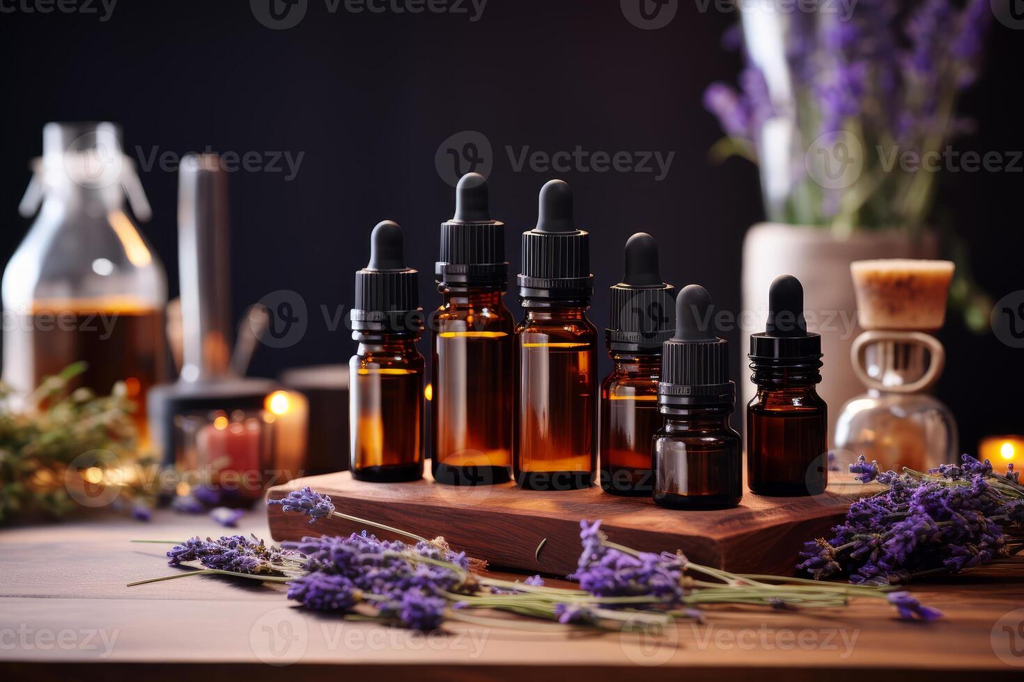 AI generated Therapeutic Essential oil product. Generate Ai photo