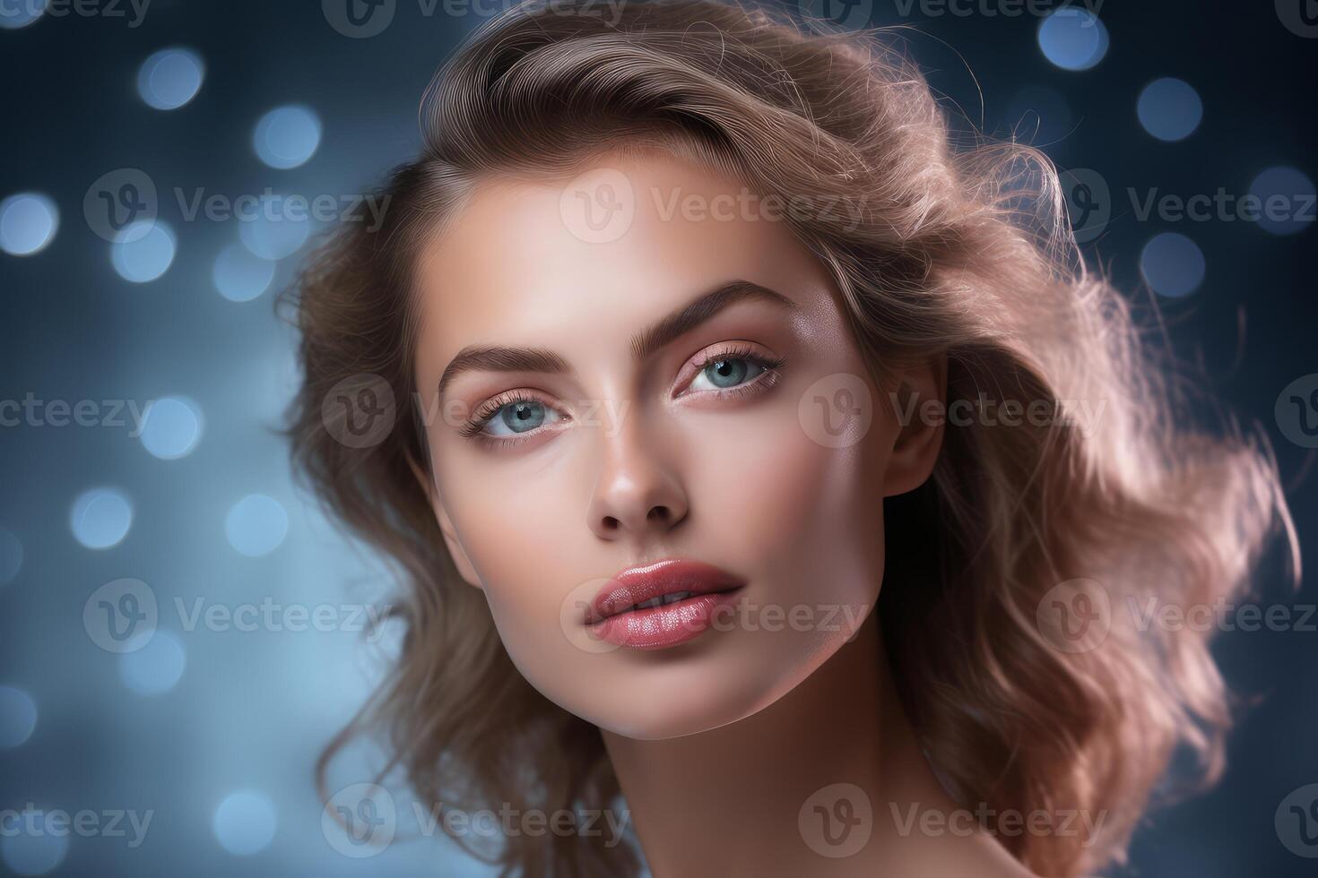 AI generated Flawless Pretty woman glowing skin model. Generate Ai photo