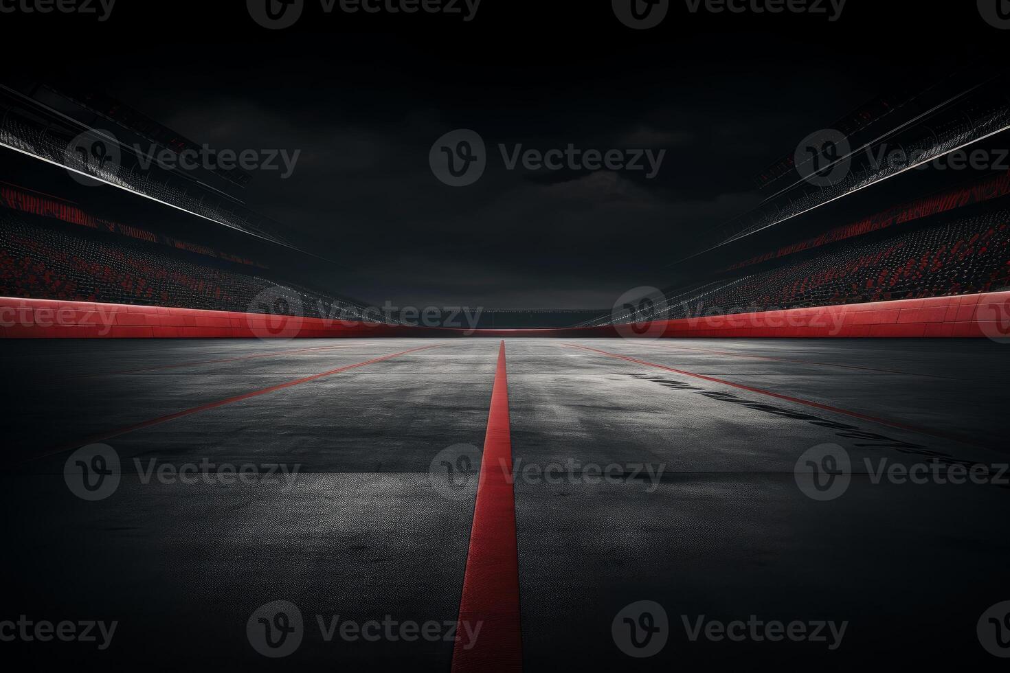 AI generated Realistic Race track mockup. Generate Ai photo