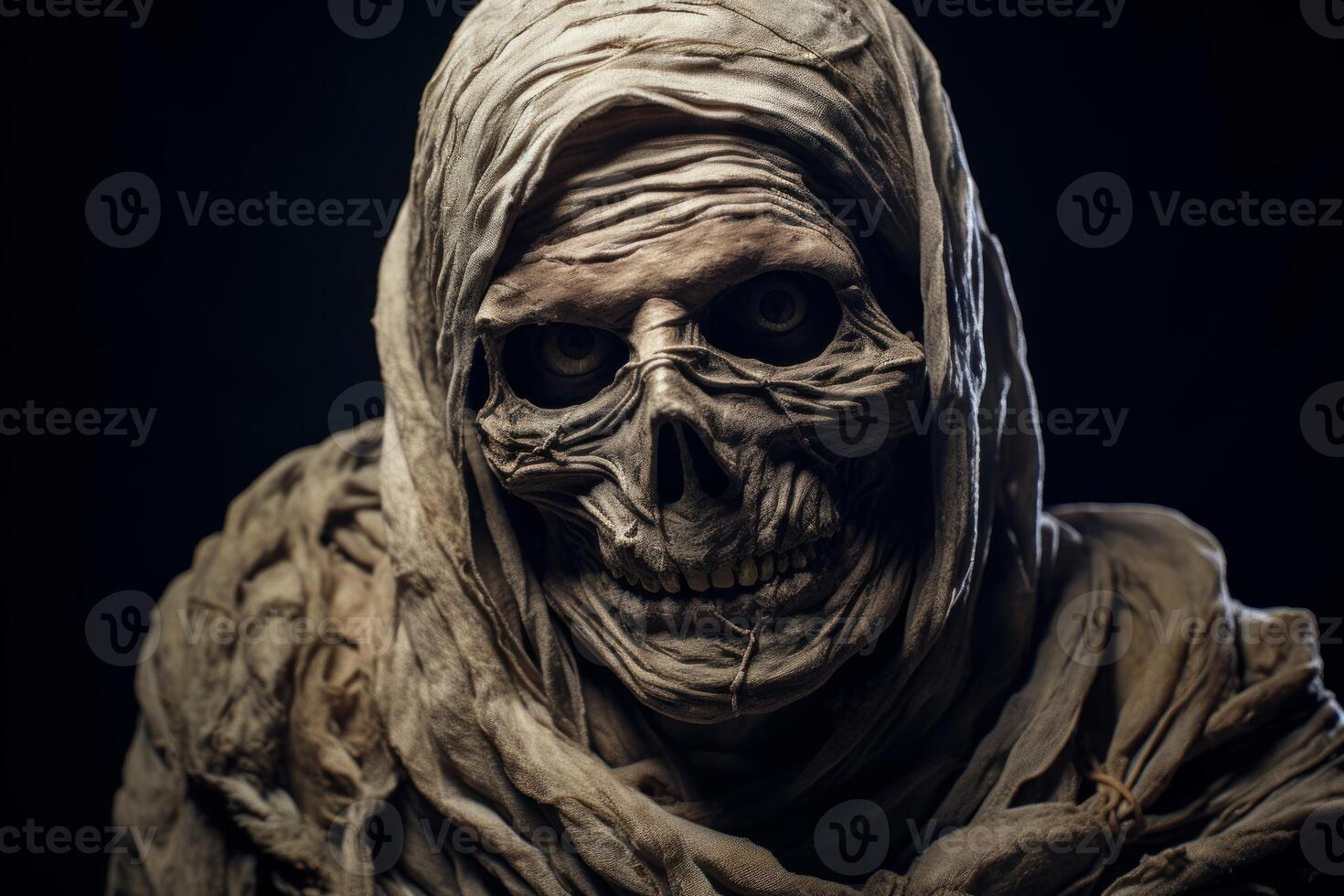 AI generated Mysterious Ancient mummy spooky. Generate Ai photo