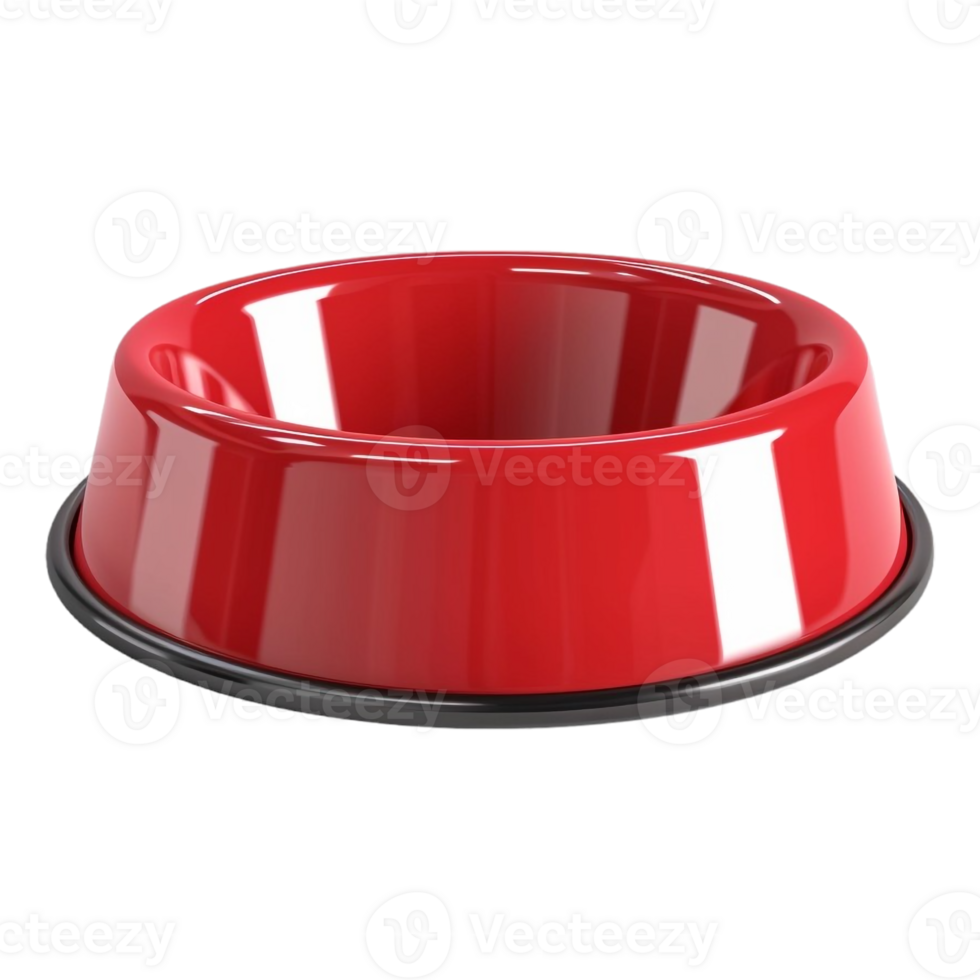 AI generated 3D Rendering of a Dog Food Bowl on Transparent Background - Ai Generated png