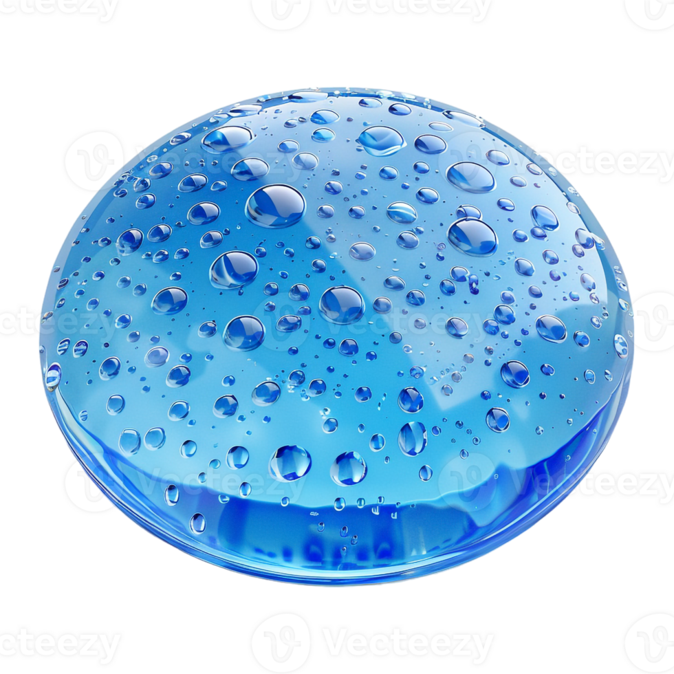 AI generated 3D Rendering of a Water Drop on Transparent Background - Ai Generated png