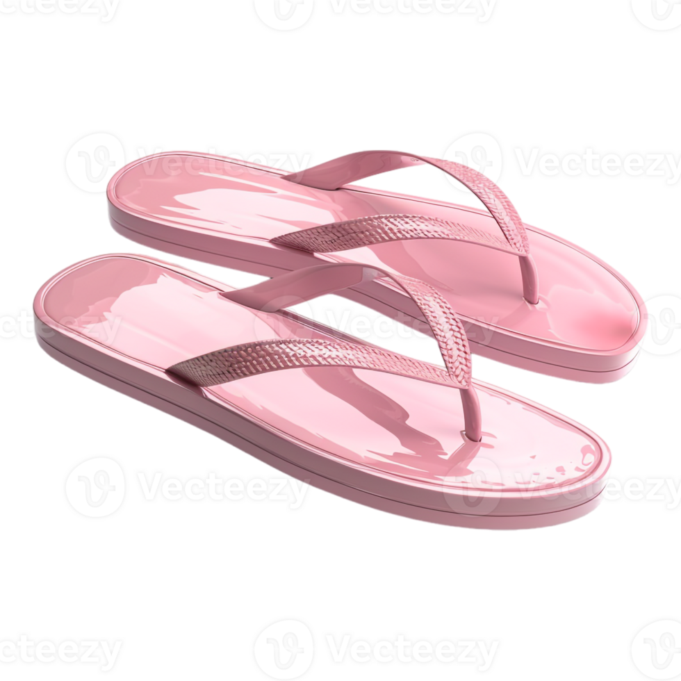 AI generated 3D Rendering of a Plastic Slippers on Transparent Background - Ai Generated png