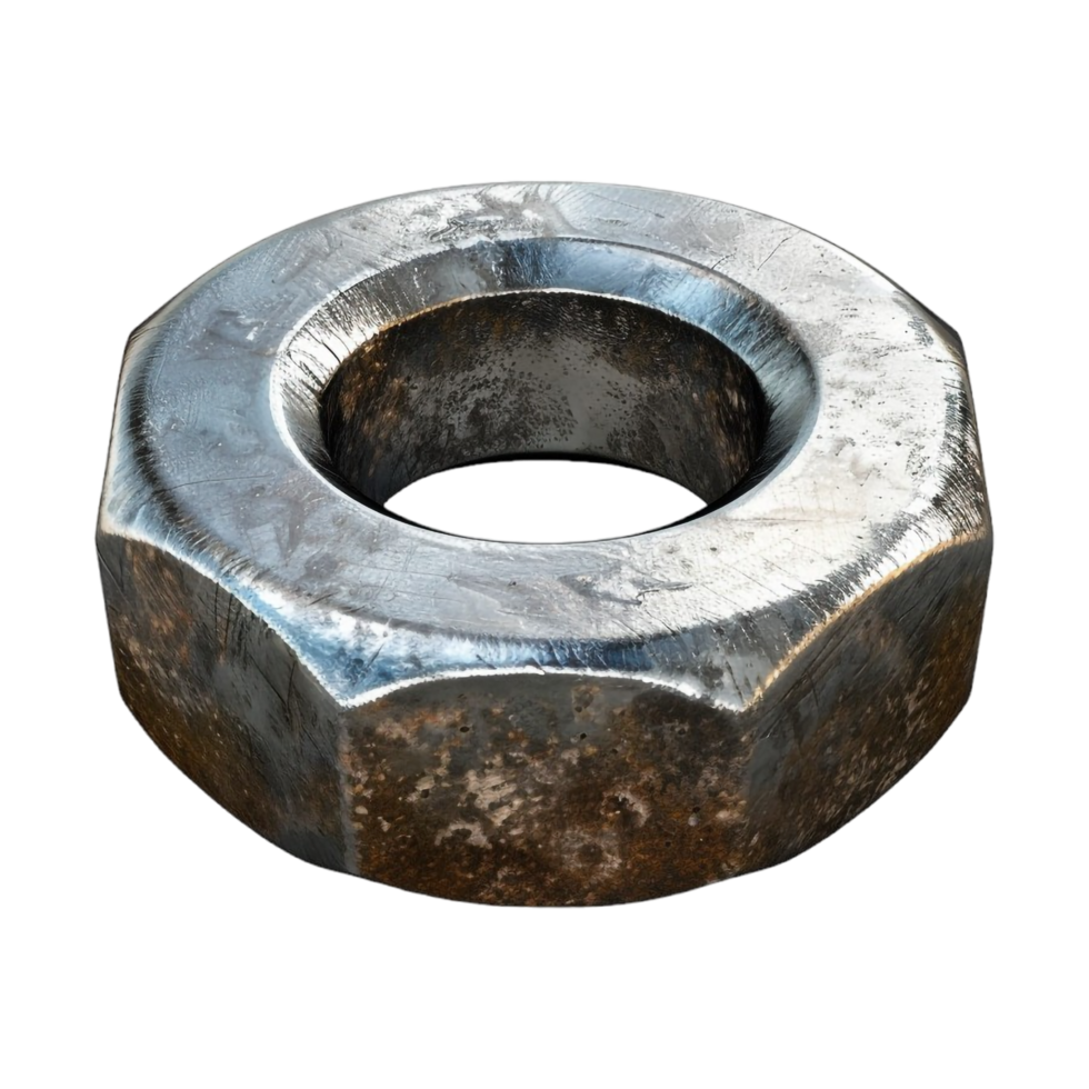 AI generated 3D Rendering of a Steel Bolt or Nut on Transparent Background - Ai Generated png