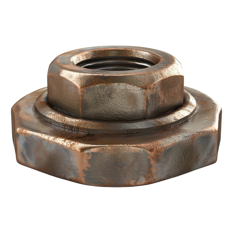 AI generated 3D Rendering of a Steel Bolt or Nut on Transparent Background - Ai Generated png