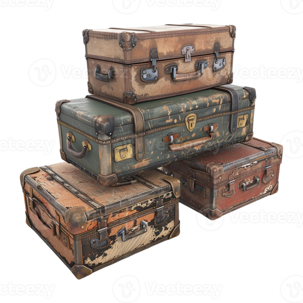 AI generated 3D Rendering of a Vintage Box on Transparent Background - Ai Generated png