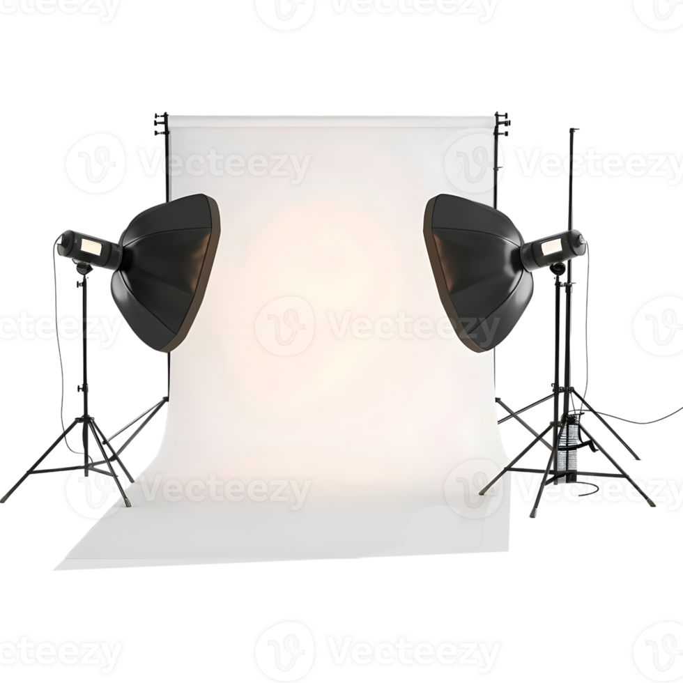 AI generated Studio Lights Setup on Transparent background - Ai Generated png