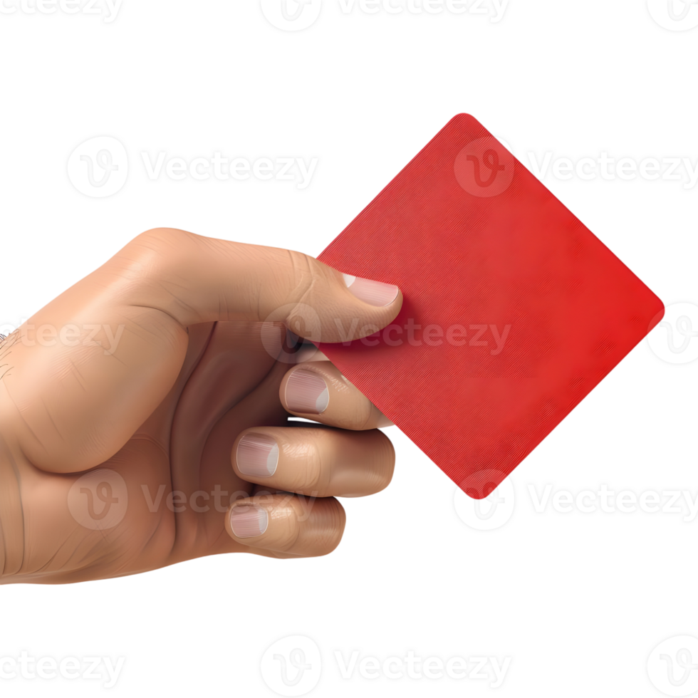 AI generated Empty Card in Hand on Transparent background - Ai Generated png