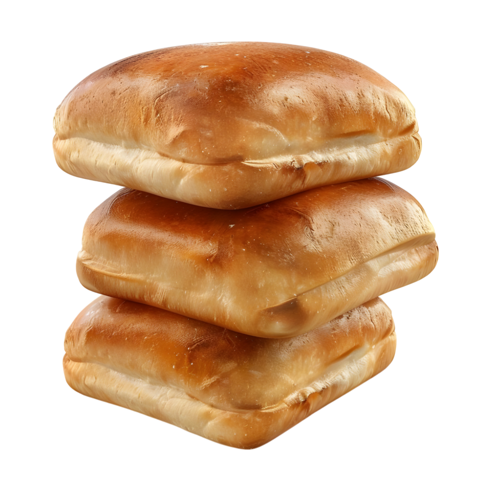 AI generated 3D Rendering of a Baked Bread on Transparent Background - Ai Generated png