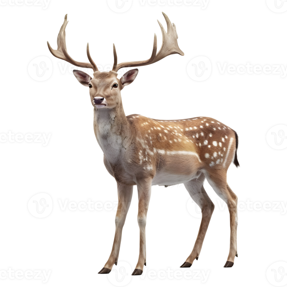 AI generated 3D Rendering of a Jungle Deer on Transparent Background - Ai Generated png