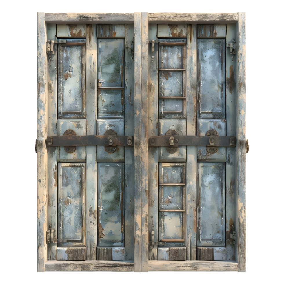 AI generated 3D Rendering of a Vintage Wooden Window on Transparent Background - Ai Generated png