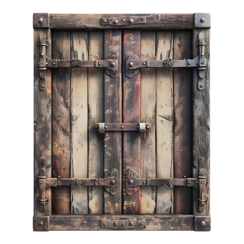 AI generated 3D Rendering of a Vintage Wooden Window on Transparent Background - Ai Generated png