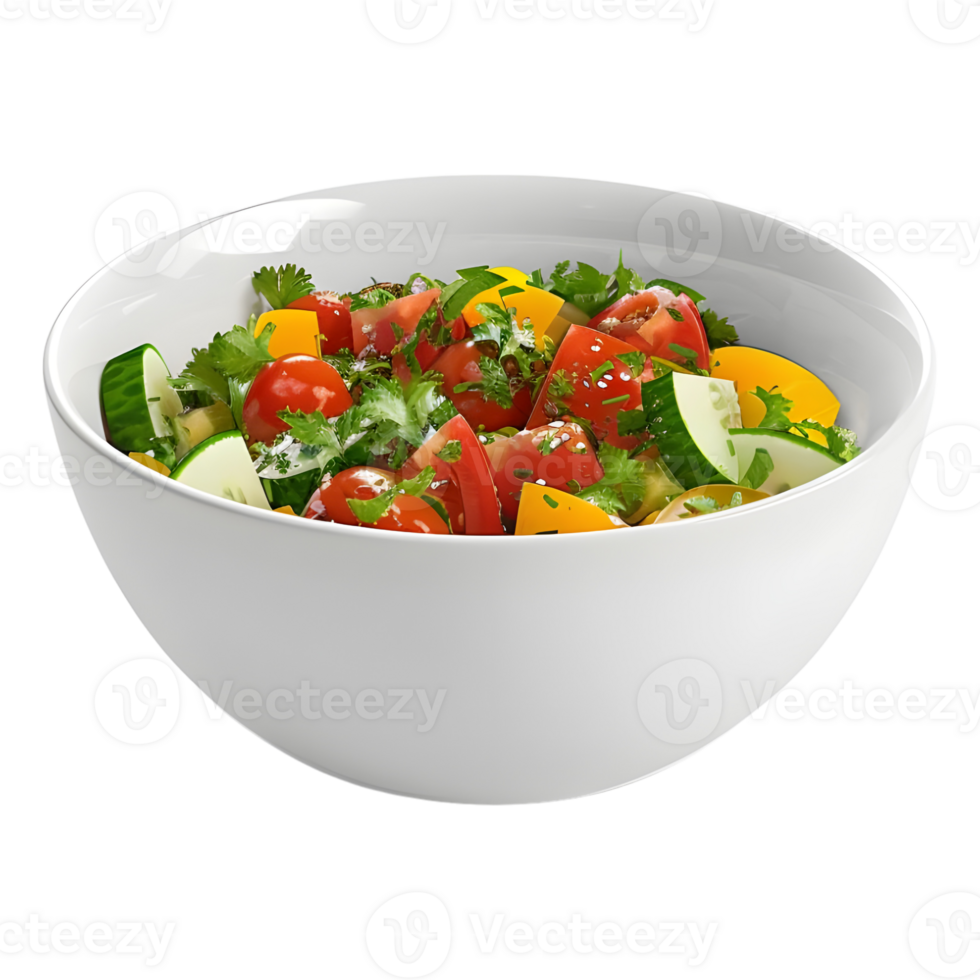 AI generated 3D Rendering of a Mix Salad in a Bowl on Transparent Background - Ai Generated png