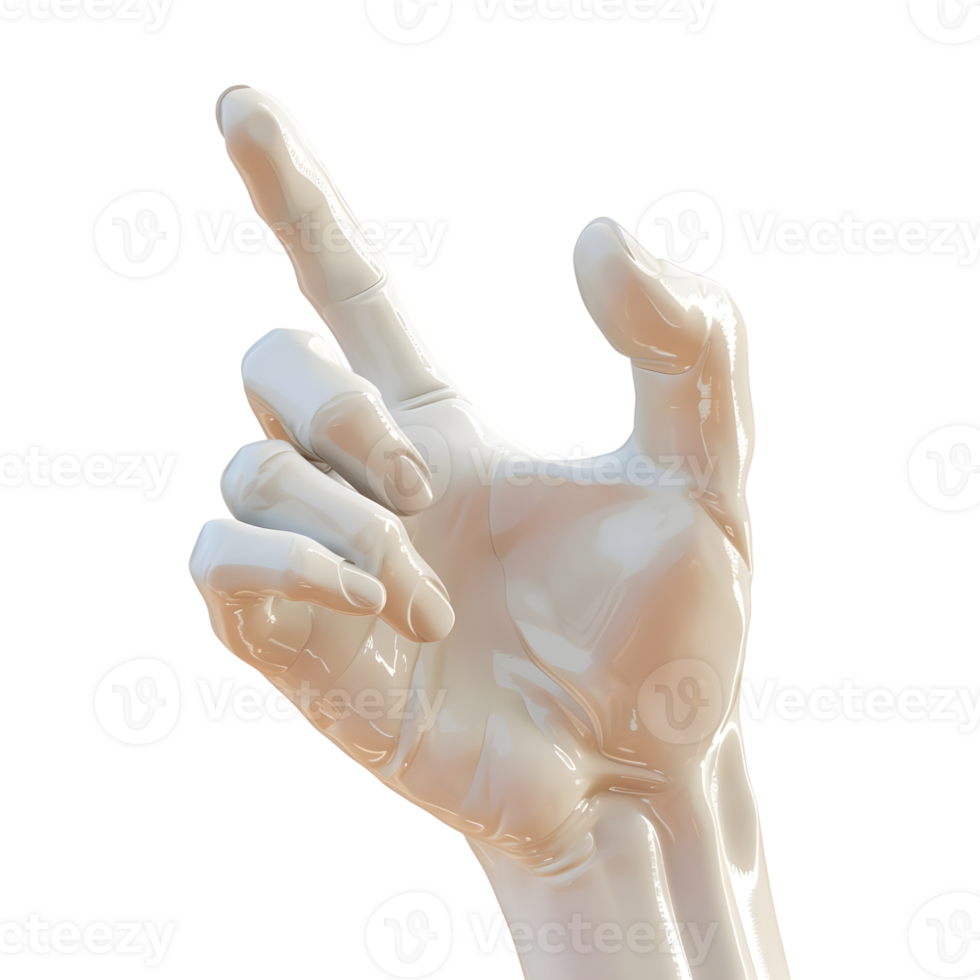 AI generated Hand with Pointing Finger on Transparent background - Ai Generated png