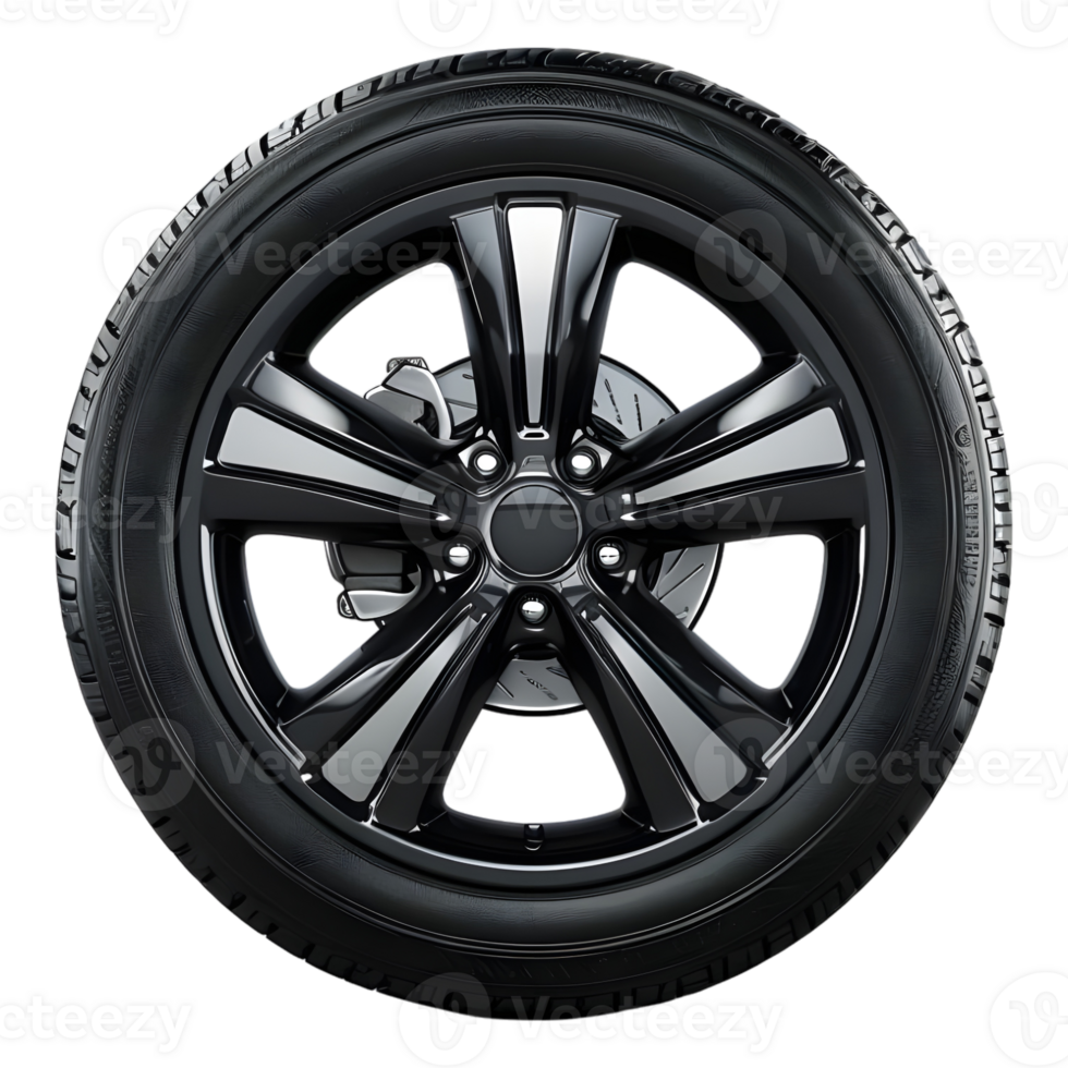 AI generated 3D Rendering of a Car Tire or Rim on Transparent Background - Ai Generated png