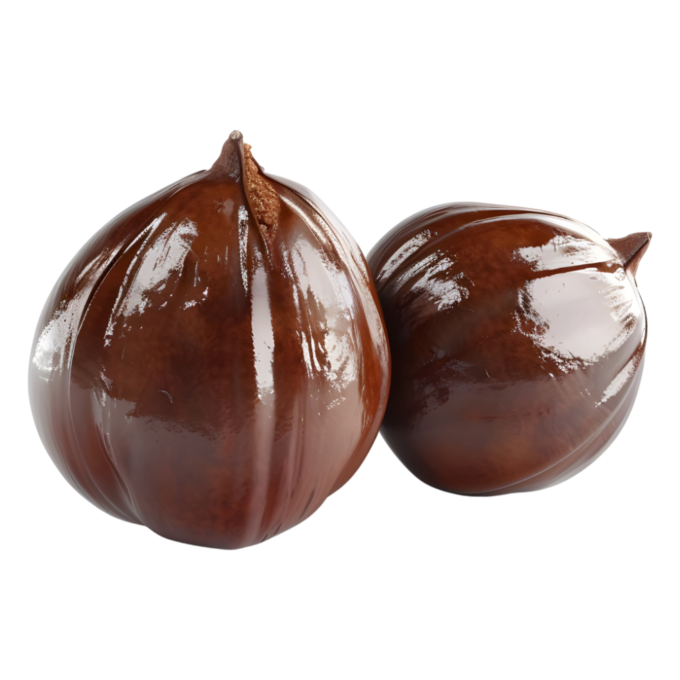 AI generated 3D Rendering of a Chestnuts on Transparent Background - Ai Generated png