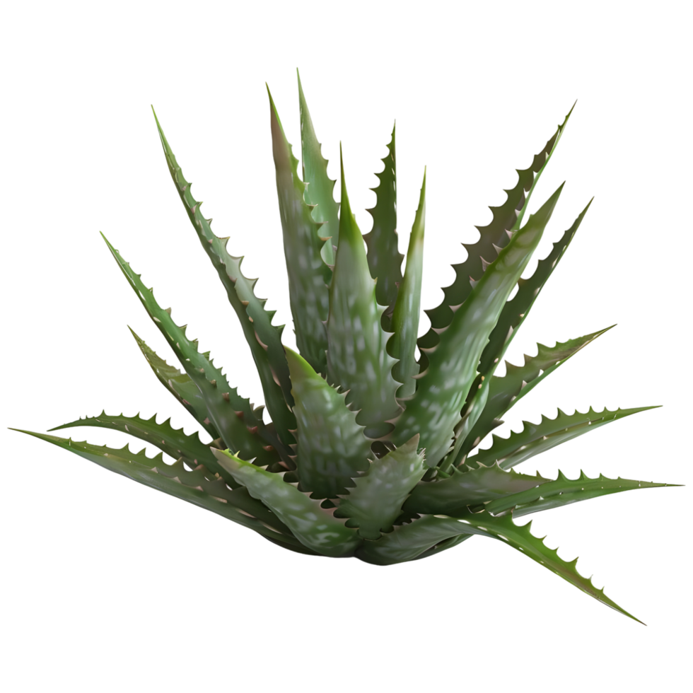 AI generated 3D Rendering of a Aloe Vera in a Pot on Transparent Background - Ai Generated png